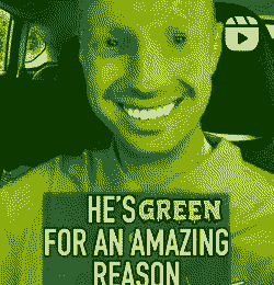 He is green for an amazing reason